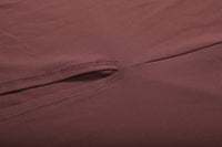 Brown Elegant High Neck Long Sleeves Flowing Scarf Maxi Dress - Modestly Vogue 