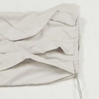 Taupe Ruffle Leg Ankle Banded Pants - Modestly Vogue 