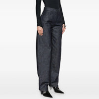Black Denim Barrel Jeans Pants Trousers - Modestly Vogue 