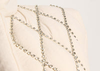 Handmade Rhinestone Quilted Sleeveless Cotton Waistcoat