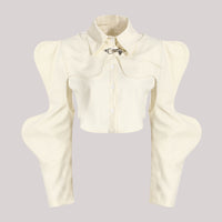 Neutral Two-Piece Set Women Spring Vest Shawl Suit Sleeveless Short Shirt Personality Sneaky Design Suit - Modestly Vogue 