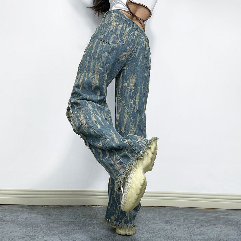 Retro High Street Tassel Skinny Jeans - Modestly Vogue 