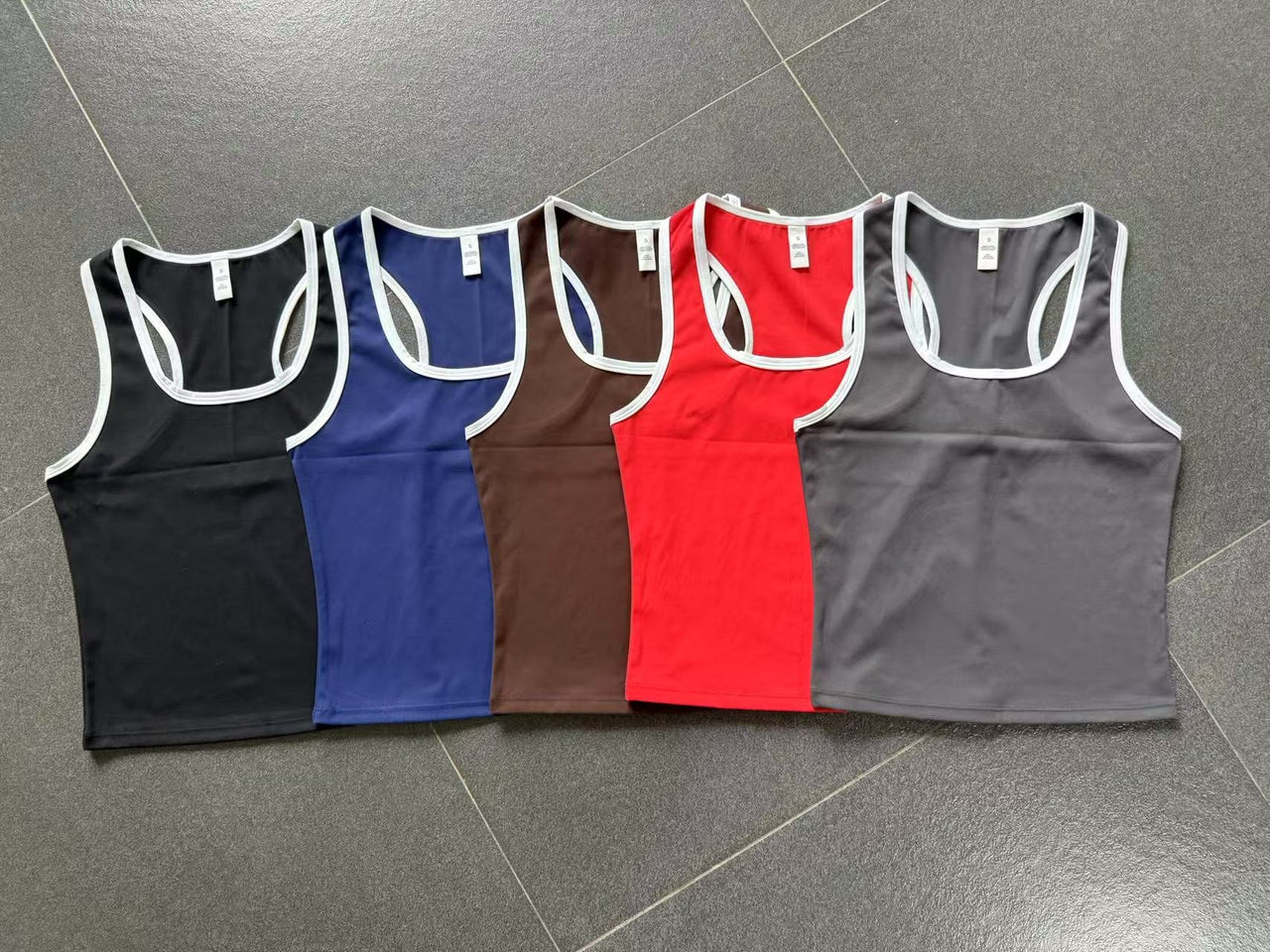 No Chest Pad Stitching Contrast Color Beauty Back Yoga Vest Quick Drying Workout Top Outer Wear Running Exercise Vest Women