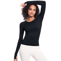 Women’s Long Sleeve Round Neck Fitness Yoga Running Top