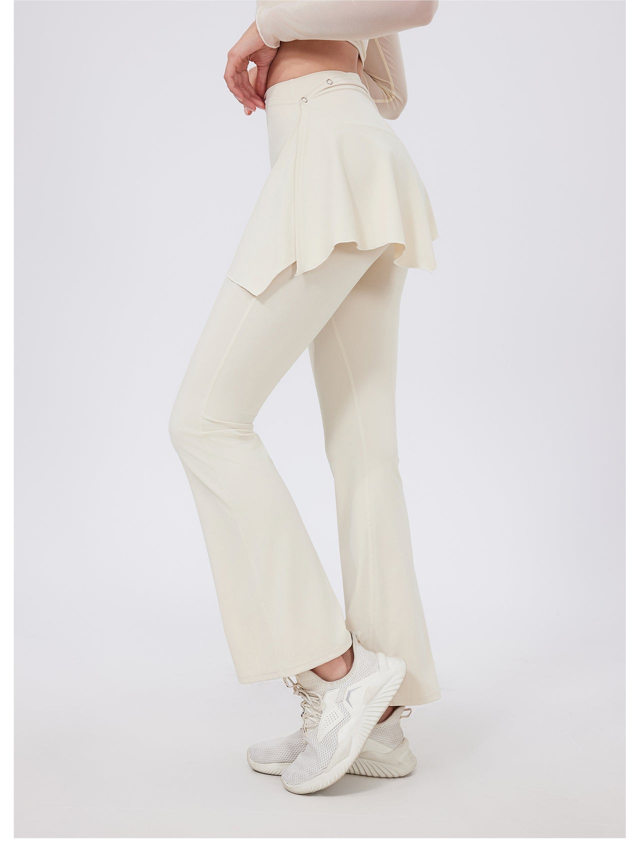 Yoga Pants with Skirt | One-Piece Modest Fitness Leggings - Modestly Vogue 