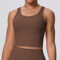 Nude Feel Workout Sports Bra with Chest Pad | Skin-Soft Fitness Bra - Modestly Vogue 