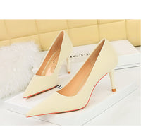 Simple Stiletto Heel Office High Heels Women - Pointed Toe Thin Shoes