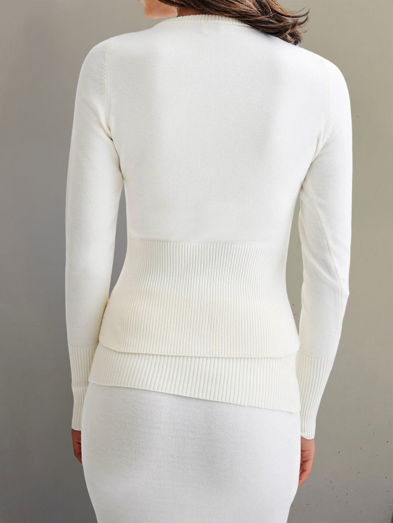 Women’s Autumn Winter Solid Color Long Sleeve Shacket Sweater