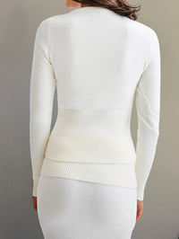 Women’s Autumn Winter Solid Color Long Sleeve Shacket Sweater