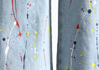Denim Splash Paint Jeans - Modestly Vogue 