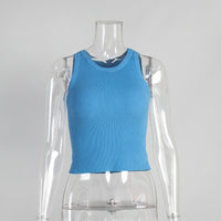 Knitted Vest Women Summer Solid Color Slim Thread Inner Wear Blouse Short Vest - Modestly Vogue 