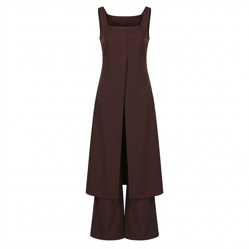 Layered Wide-Leg Pant Set - Modestly Vogue 