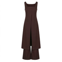 Layered Wide-Leg Pant Set - Modestly Vogue 