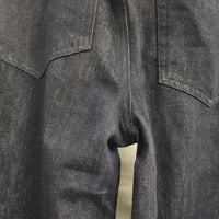 Black Denim Barrel Jeans Pants Trousers - Modestly Vogue 