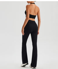 Nude Feel High Waist Yoga Pants – Hip Lift Bell Bottom Fitness Pants