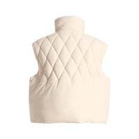 Handmade Rhinestone Quilted Sleeveless Cotton Waistcoat