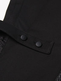 Crocodile Pattern Leather Stitching Blazer Fabric Vest Personalized Cut Stylish Adjustable Jacket - Modestly Vogue 