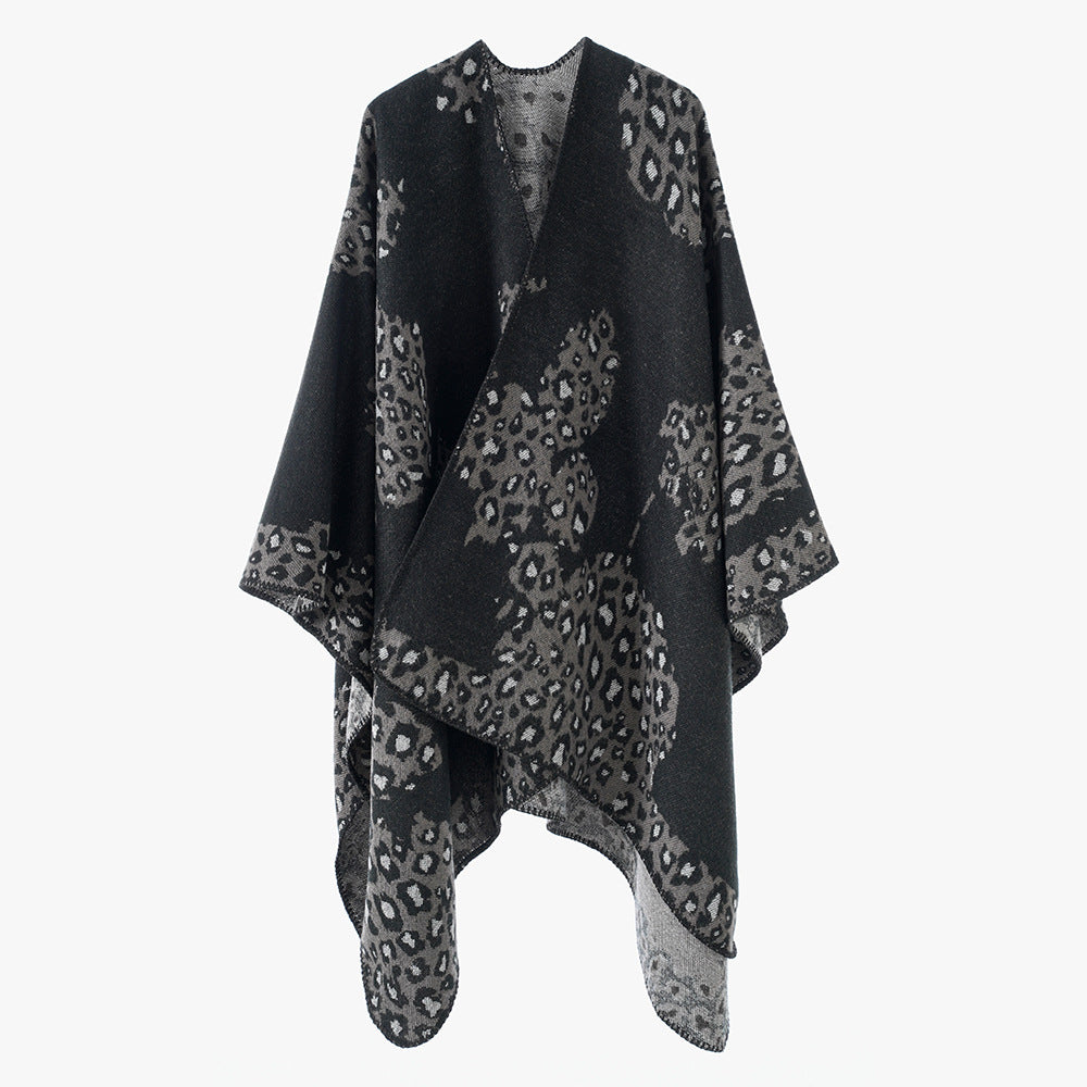 Ethnic Color Matching Shawl – Warm Large Cape Scarf for Photography