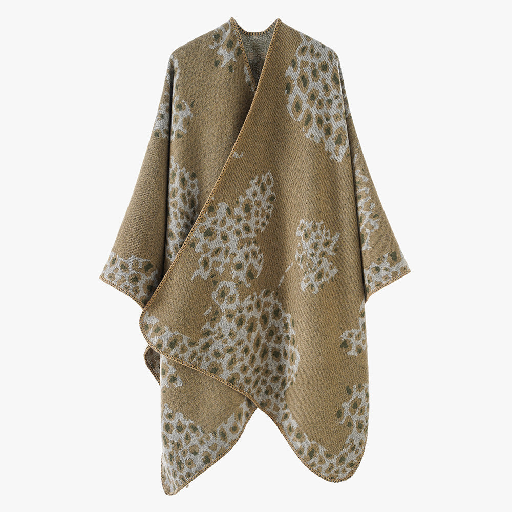 Ethnic Color Matching Shawl – Warm Large Cape Scarf for Photography