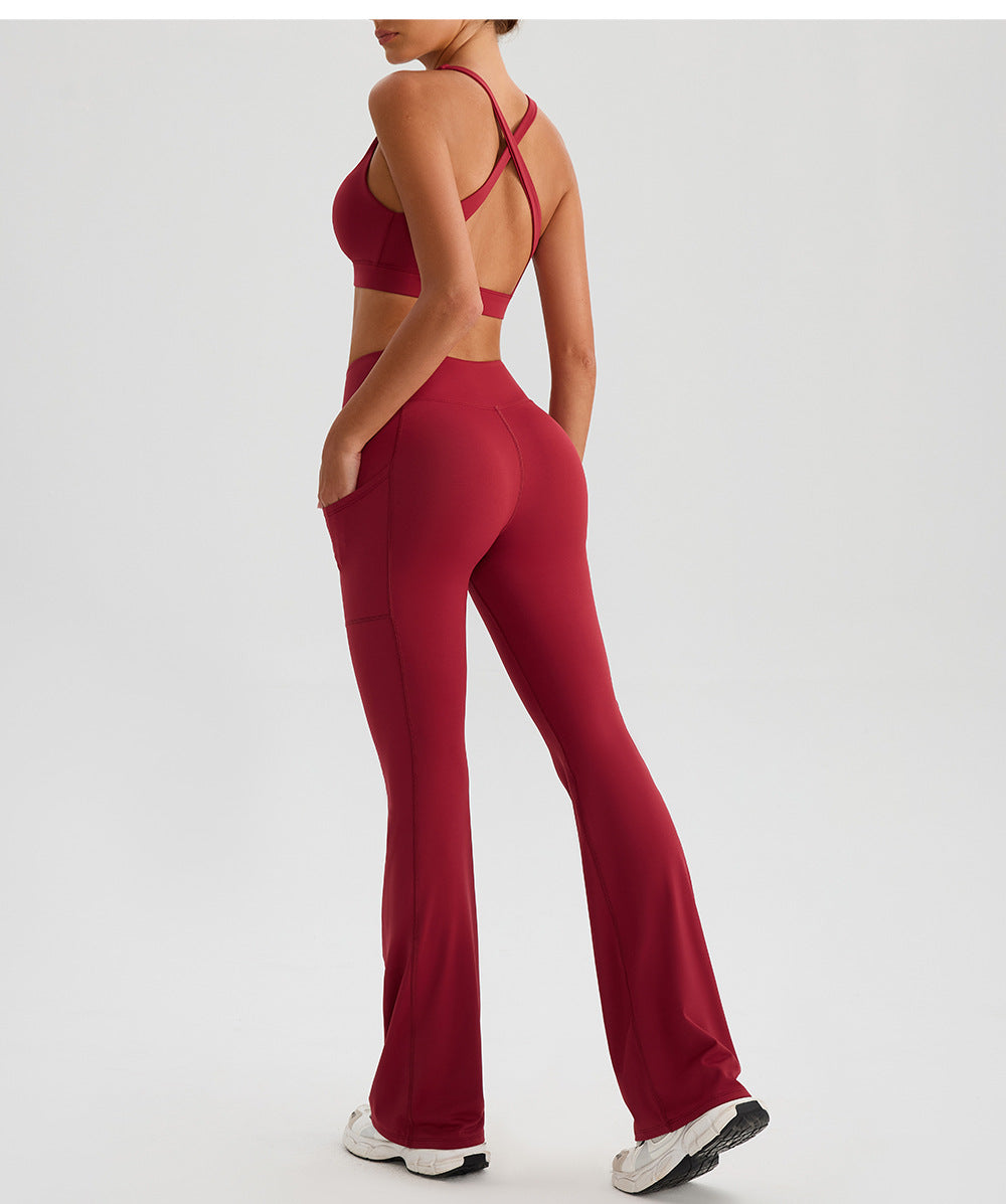 High Waist Wide Leg Yoga Pants – Bootleg & Hip Lift Fitness Pants for Women