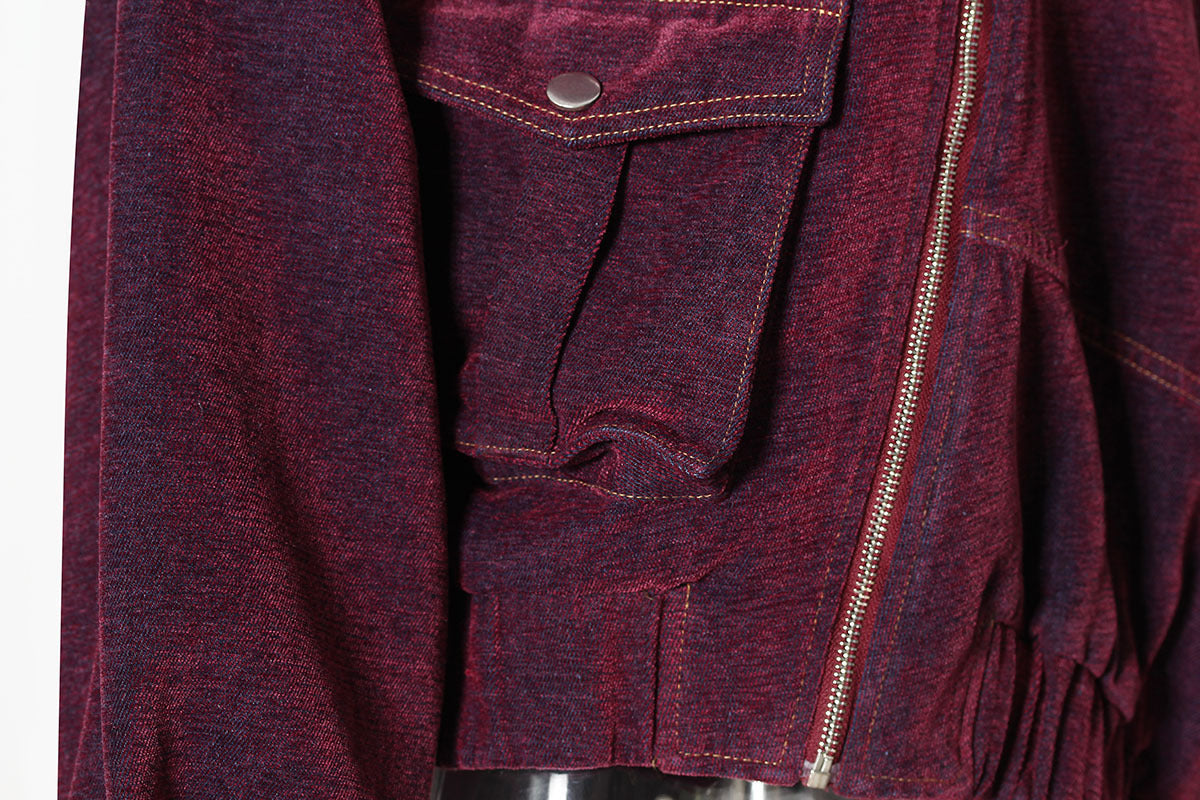 Women’s Asymmetric Retro Short Denim Jacket – Spring Autumn