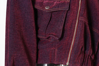 Women’s Asymmetric Retro Short Denim Jacket – Spring Autumn