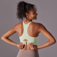 High Strength Yoga Bra – Seamless Push-Up Vest with Beauty Back