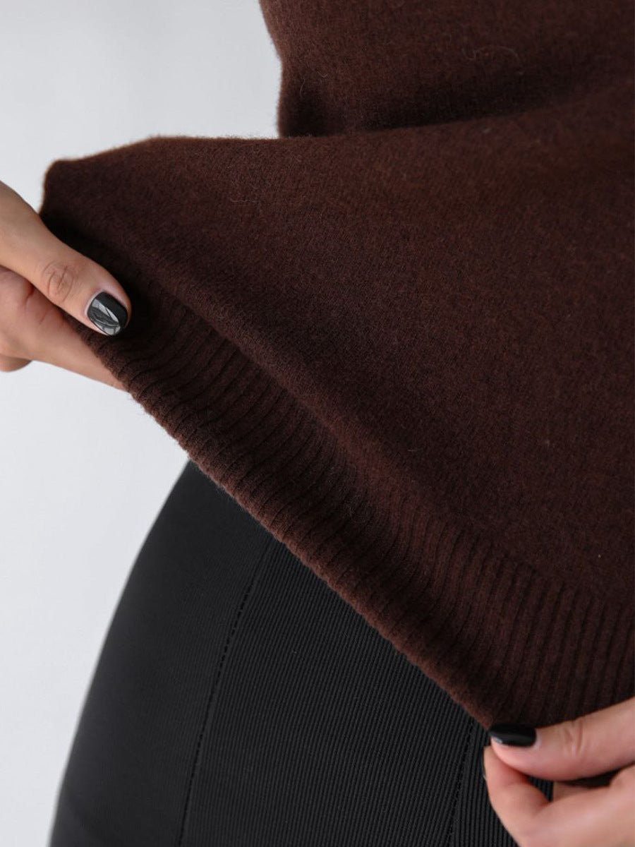 Knitted Sleeveless Vest Autumn High Neck Vest Sweater Minimalist Vest Top Women