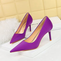 Simple Stiletto Heel Office High Heels Women - Pointed Toe Thin Shoes
