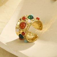 Multi Gem Cuff Ring - Modestly Vogue 