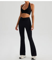 Nude Feel High Waist Yoga Pants – Hip Lift Bell Bottom Fitness Pants