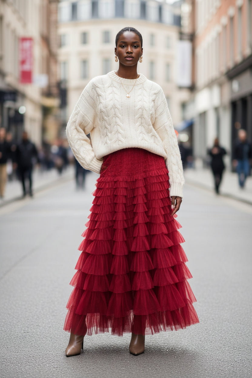 Goods Summer Simple Maxi Dress Elegant High Quality Internet Celebrity Tiered Dress A line Skirt - Modestly Vogue 