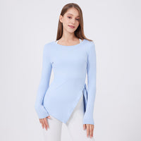 Slim Fit Long Sleeve Slimming Top for Women – Quick Drying Yoga & Workout Shirt