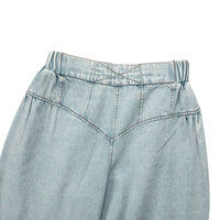 Blue Denim Jeans Sleeveless Two Piece Set - Modestly Vogue 