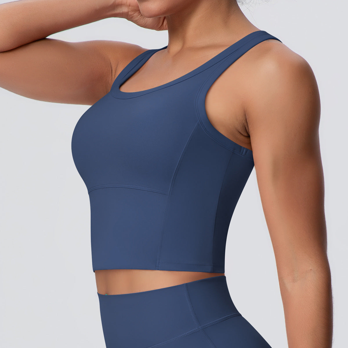 Nude Feel Workout Sports Bra with Chest Pad | Skin-Soft Fitness Bra - Modestly Vogue 