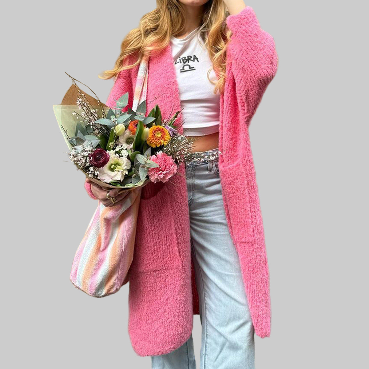 Elegant Long Sleeve TCardigan Sweaters Women Clothing Autumn Winter