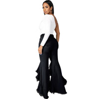 Ripped Washed Denim Stretch Slim Bell Bottom Jeans - Modestly Vogue 