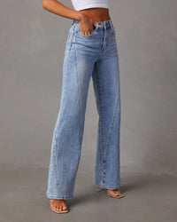 Blue Denim Trousers Denim Trousers Jeans - Modestly Vogue 