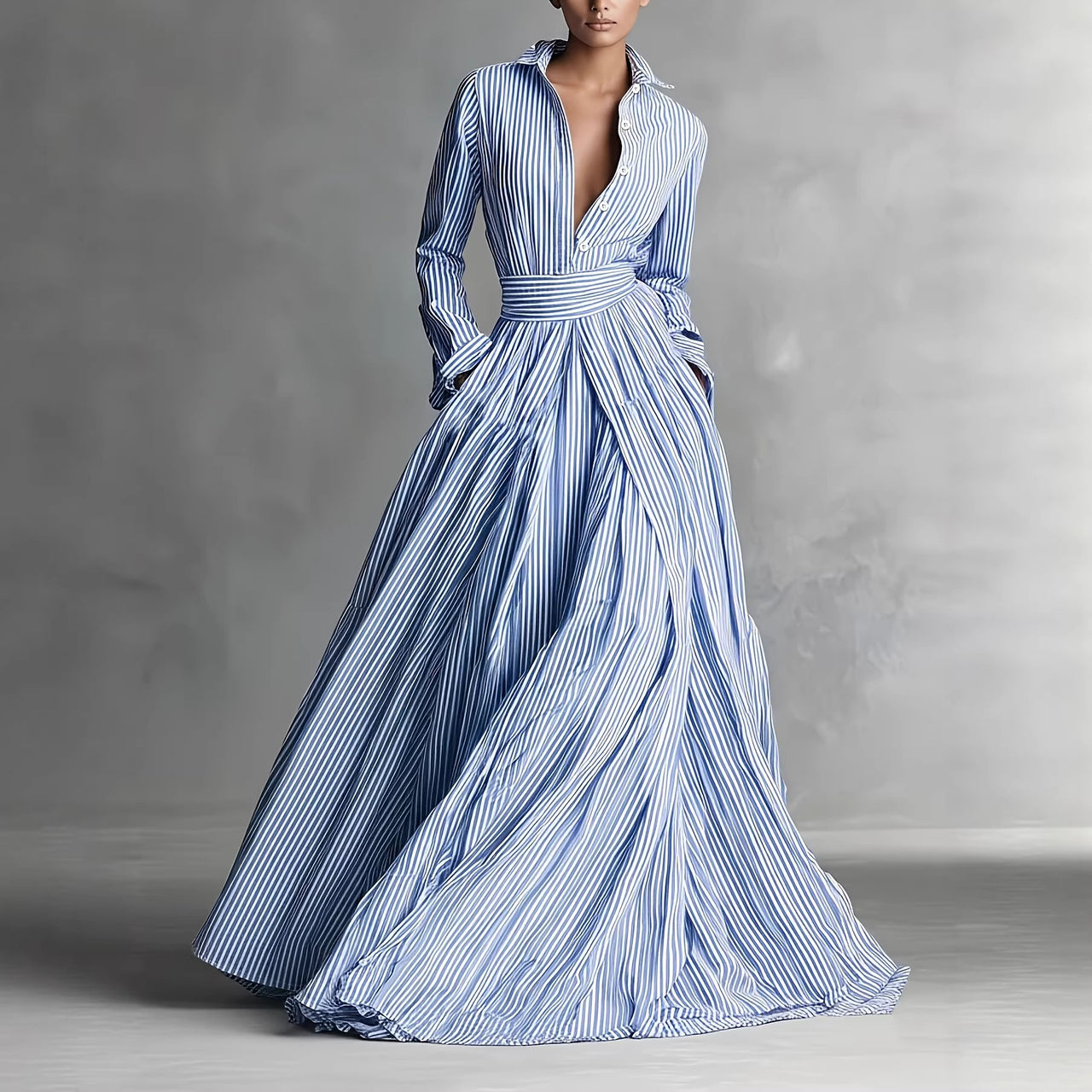 Blue and White Stripe