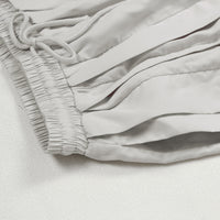 Taupe Ruffle Leg Ankle Banded Pants - Modestly Vogue 