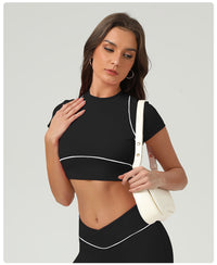 Quick-Drying Short Sleeve Workout Top – Women's Running & Yoga T-Shirt