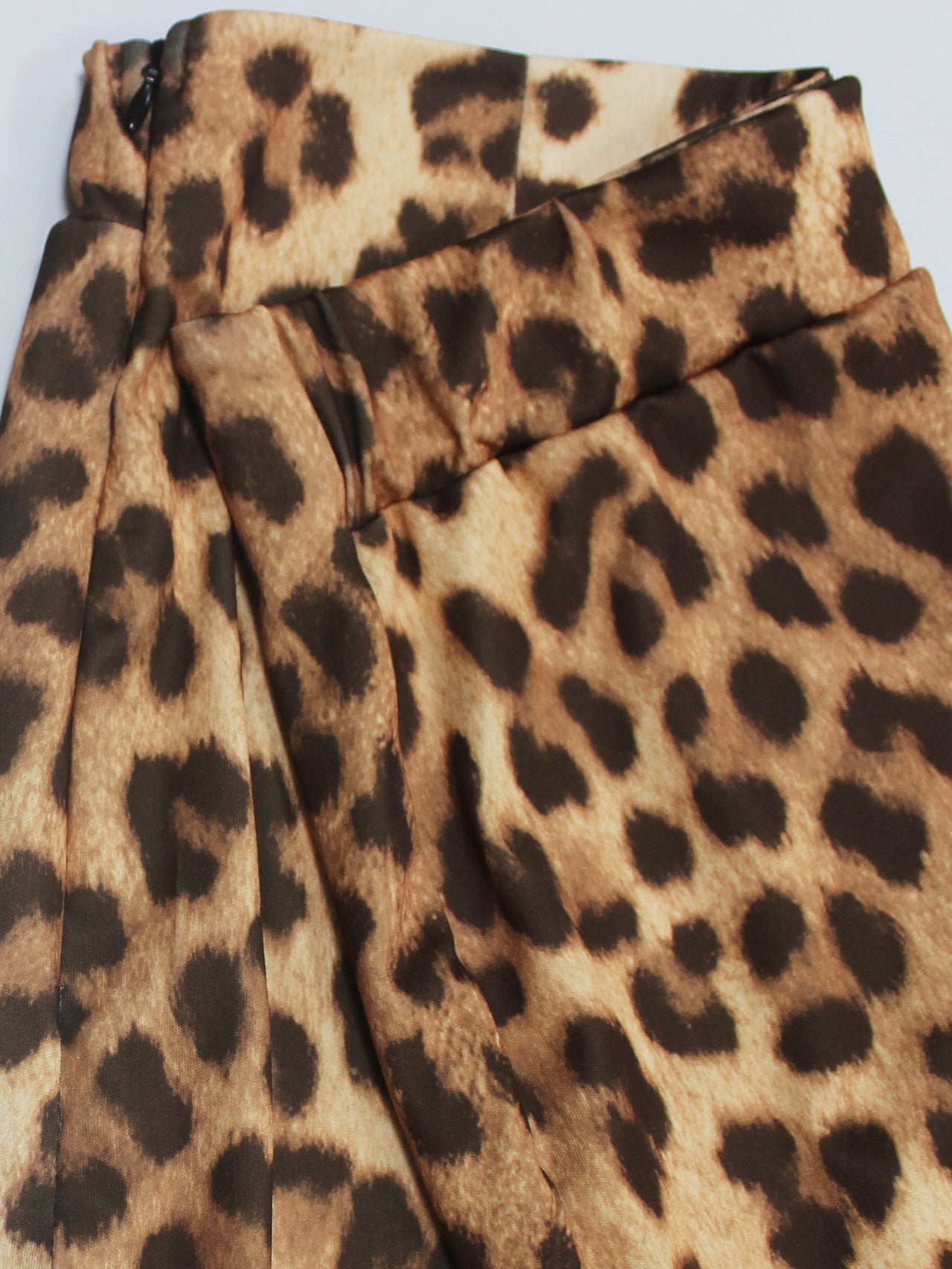 Leopard Print Figure-Flattering High Waist Flare Animal Print Skirt