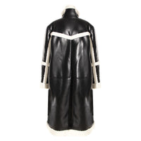 Women’s Color Contrast Patchwork Long Overcoat – Autumn Winter