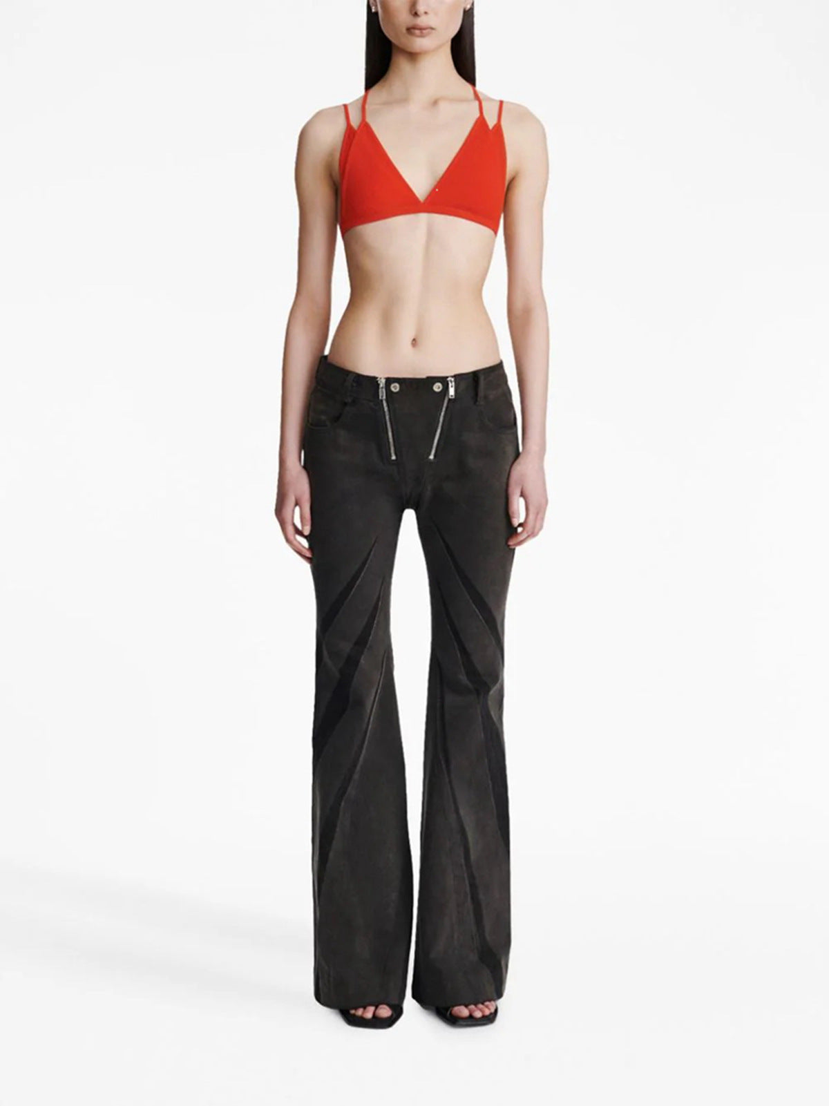 Blue Denim Patchwork Tube Top Three Jeans Two Piece Set - Modestly Vogue 