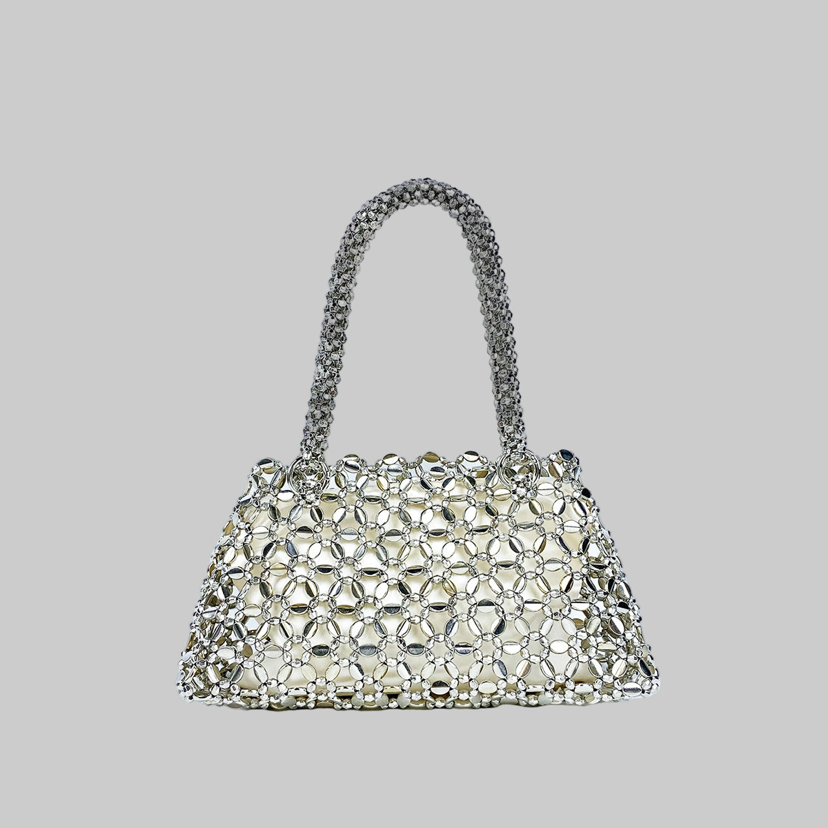 Handmade Pearl Woven Tote Bag – Hollowed Underarm Handbag