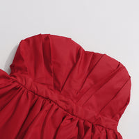 Deep Vest Summer Non Specification Ruffled Tube Top Cinched Waist Evening Top - Modestly Vogue 