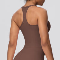 H-Shaped Beauty Back Spaghetti Strap Yoga Vest | Padded Workout Top - Modestly Vogue 