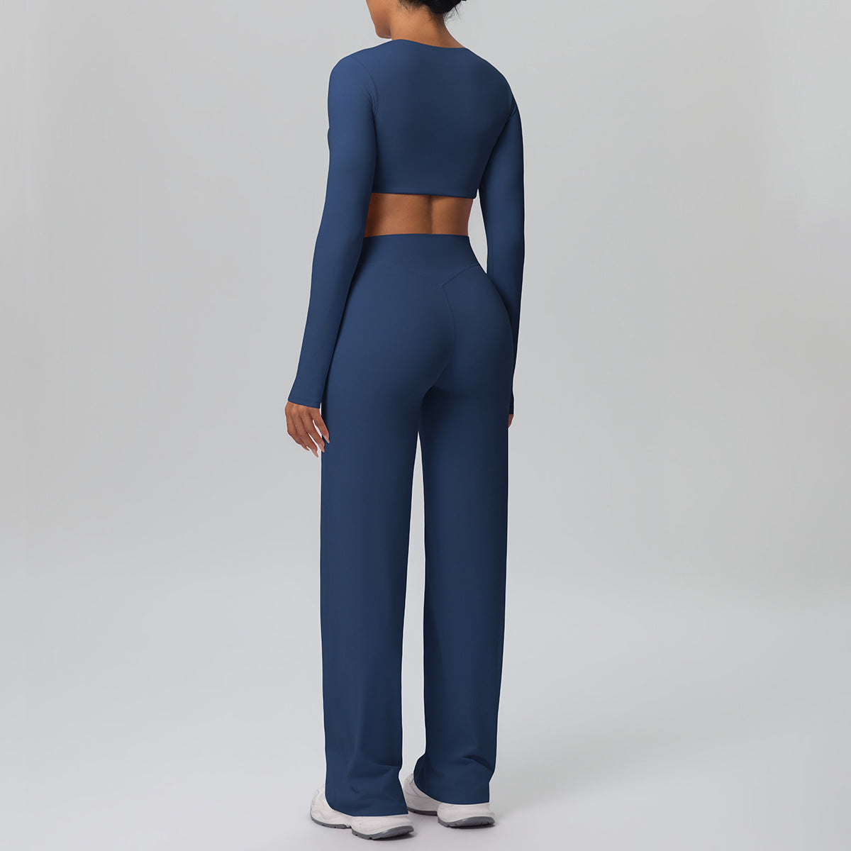 Pink Lace Studio Sculpt Women’s Workout Set – Breathable Long Sleeve & Pants - Modestly Vogue 
