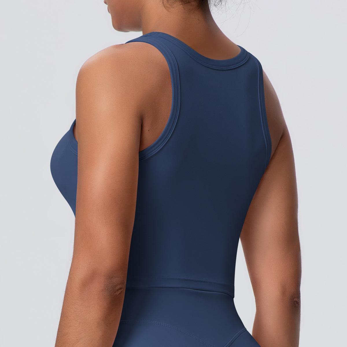 Nude Feel Workout Sports Bra with Chest Pad | Skin-Soft Fitness Bra - Modestly Vogue 