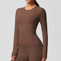 Nude Feel Brushed Slimming High-Strength Yoga & Running Long Sleeve
